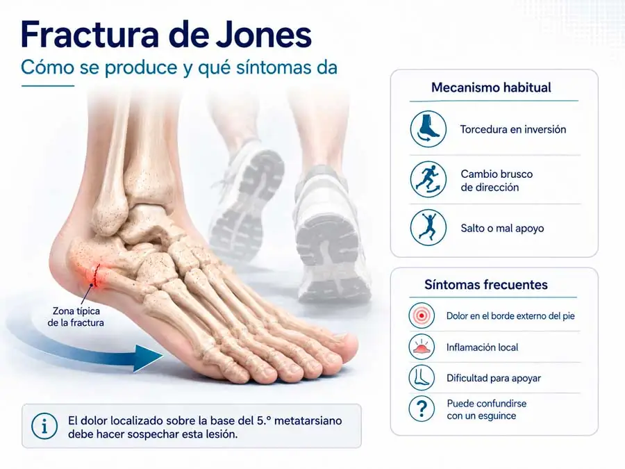 Qué es la fractura de Jones y cómo se produce